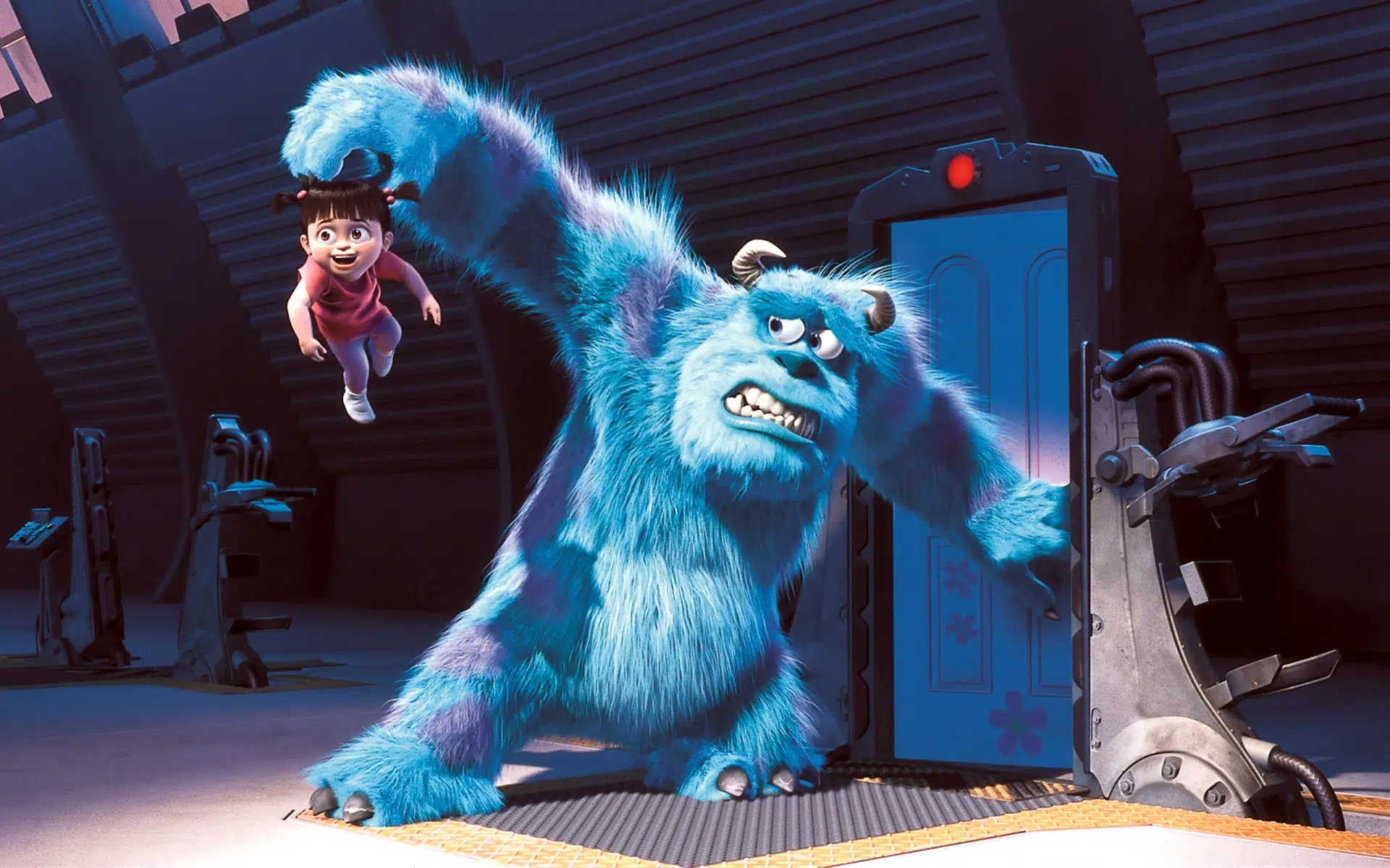 El monstruo Sully y la niña Boo en un clásico de Pixar