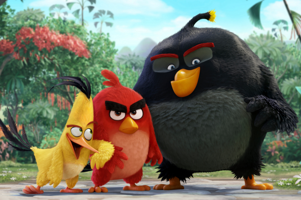 Chuck (Josh Gad), Red (Jason Sudeikis), Bomb (Danny McBride) in Columbia Pictures and Rovio's ANGRY BIRDS.