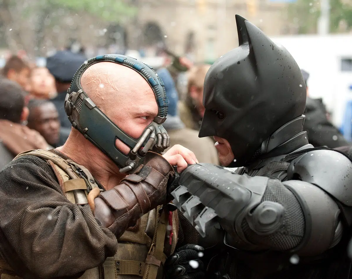 Harady como Bane en la última entrega de la saga de "Batman"