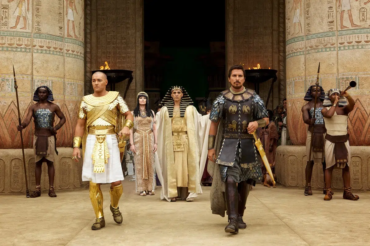 Christian Bale como Moises en "Ëxodo", una épica ambientada en Egipto.